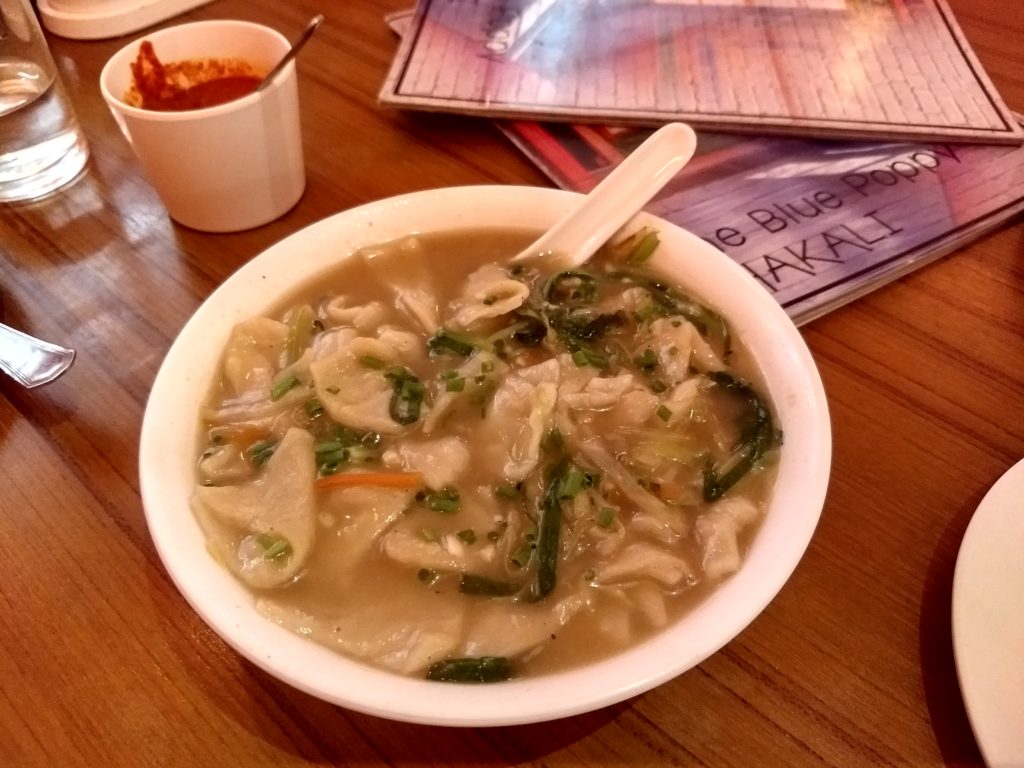 Vegetable Thekthuk at the Blue Poppy Thakali