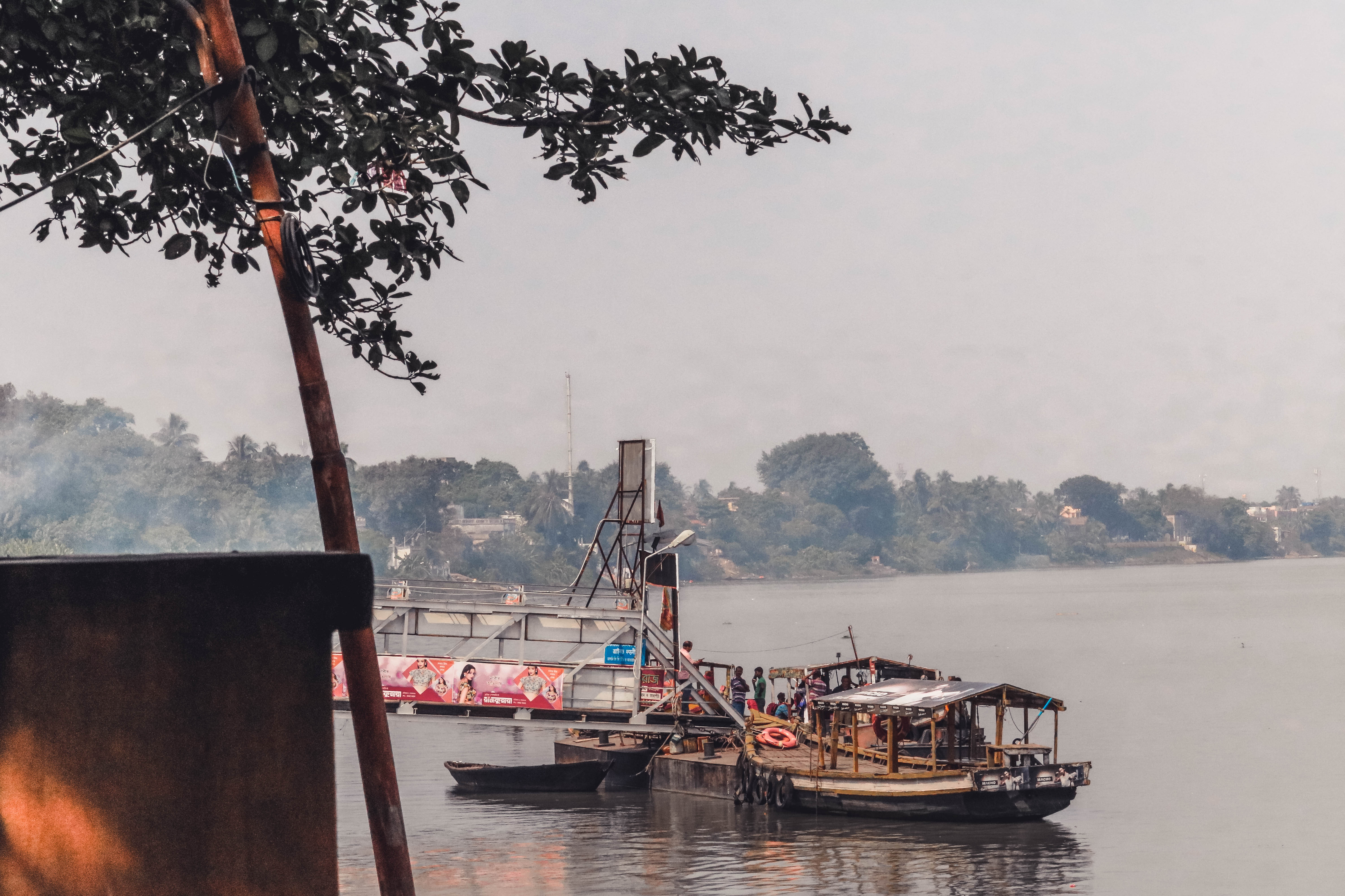 Boats on the Ganges in Serampore
