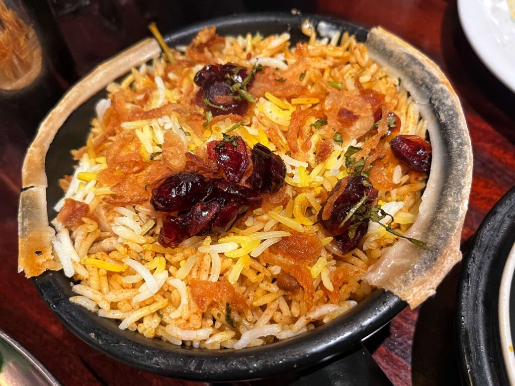 Berry Pulao at Dishoom