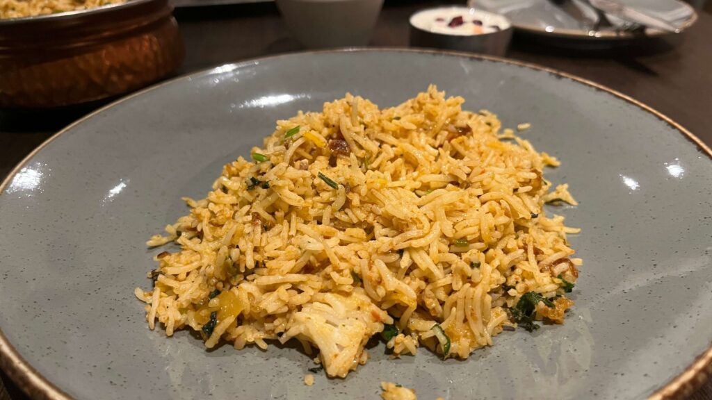Biriyani at Rishi's Aroma