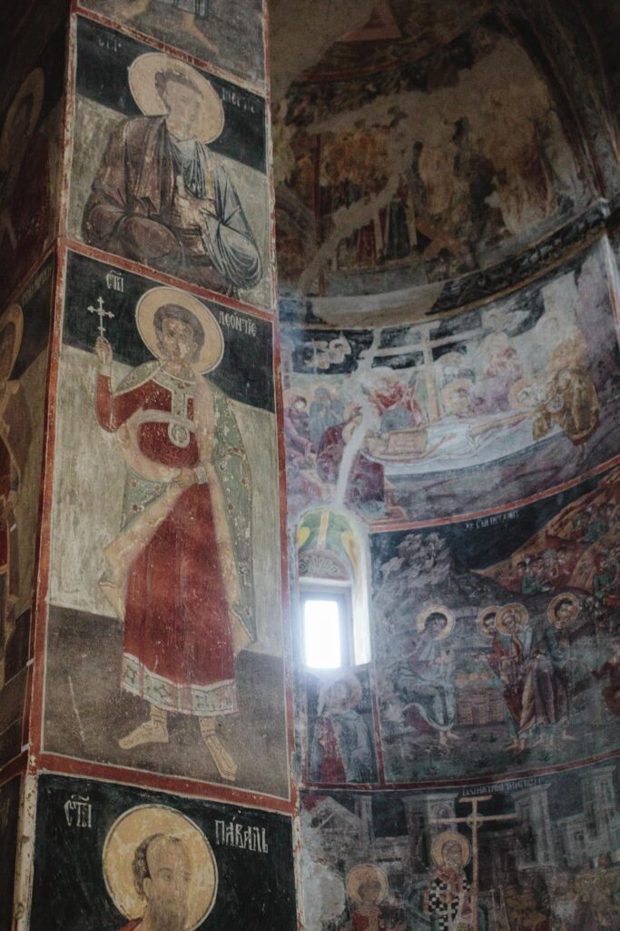 Ancient frescoes in Serbia